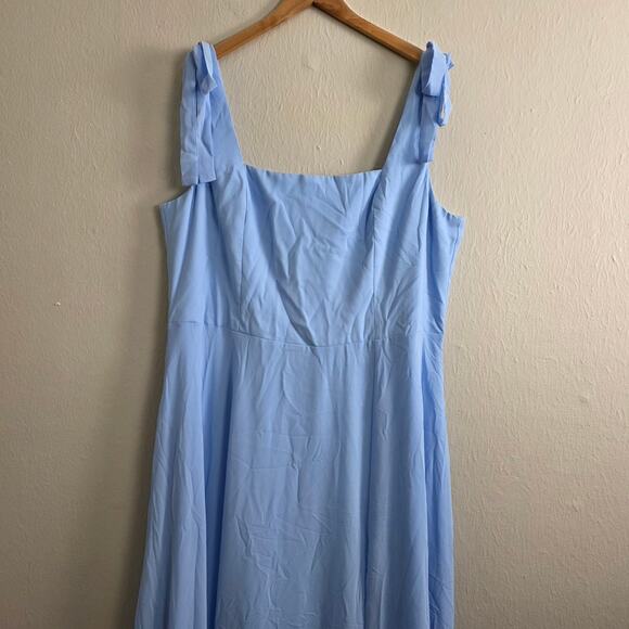 NEW Love Me Forever Light Blue Square Neck Maxi Dress - Picture 4 of 12